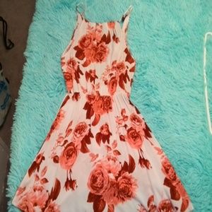 Spaghetti strap flowered dress